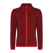 Skovhuus Turtleneck Dragkedja Cardigan Roccoco Red, Dam