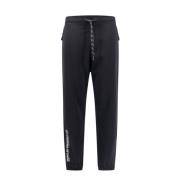 Moncler Nylon Elastisk Midja Byxa med Fickor Black, Herr