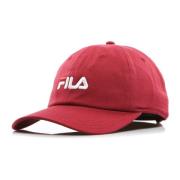 Fila Röd Krökt Skärm Pappa Keps Linjär Rem Red, Unisex