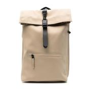 Rains Mesh Rolltop Ryggsäck Beige, Herr