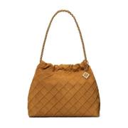 Tory Burch Brun Dragsko Hobo Väska Brown, Dam