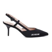 Love Moschino Svarta platta skor med stilettklack Black, Dam