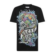 Philipp Plein Stilren T-shirt med unik design Black, Herr