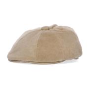 Kangol Beige Velvet Flat Cap Hat Beige, Herr