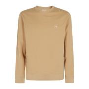 Maison Kitsuné Sweatshirt med Chillax Patch Brown, Herr