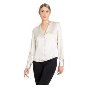 Twinset Beige Viskos Skjorta Beige, Dam