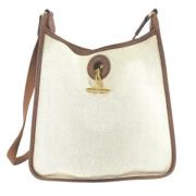 Hermès Vintage Pre-owned Canvas axelremsvskor Beige, Dam