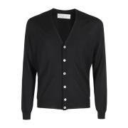 Filippo De Laurentiis Merino Ull Cardigan Black, Herr