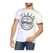 Plein Sport Kortärmad rund hals bomullst-shirt White, Herr