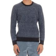 Drumohr Mjuk Crew Neck Sweater Blue, Herr