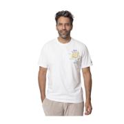 MC2 Saint Barth Vit Broderad T-shirt White, Herr