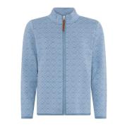 Skovhuus Turtleneck Zipped Cardigan Indian Style Blue, Dam