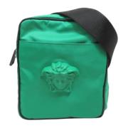 Versace Pre-owned Pre-owned Nylon axelremsvskor Green, Dam