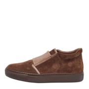 Armani Pre-owned Pre-owned Laeder sneakers Brown, Herr