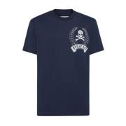 Philipp Plein Snygg Grafisk T-shirt Fadcmtk7353Pjy002N14 Blue, Herr