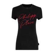 Philipp Plein Stilren T-shirt med Unik Design Black, Dam