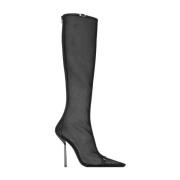 Saint Laurent Svarta Läder Ankelboots Black, Dam