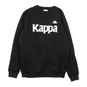 Kappa Snygg Herr Crewneck Sweatshirt Svart/Grå Black, Herr