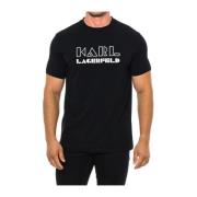 Karl Lagerfeld Kortärmad T-shirt Klassisk Stil Black, Herr