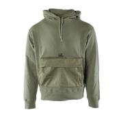 C.p. Company Grön Bomullsfleece Tröja för Herrar Green, Herr