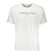 Tommy Hilfiger Kortärmad Logotyp Broderad T-shirt Vit White, Herr