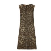 Dolce & Gabbana Leopardmönstrad Shiftklänning Multicolor, Dam