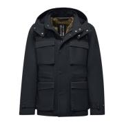 BomBoogie Field Jacket med Avtagbar Eco-Fur Foder Blue, Herr