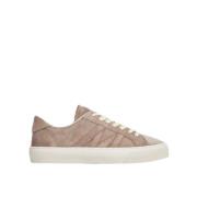 Moncler Mocka låga sneakers med ränder Beige, Dam