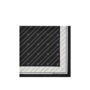 Elisabetta Franchi Sidenscarf med diagonala ränder mönster Black, Dam