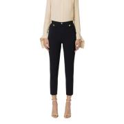 Elisabetta Franchi Svarta Capribyxor Stretch Crêpe Black, Dam