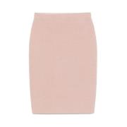 D.Exterior Rose Quartz Stickad Pennkjol Pink, Dam