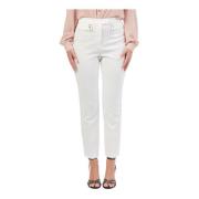 Fracomina Vita Chinos Slim Fit White, Dam