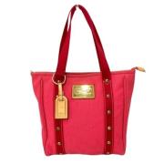 Louis Vuitton Vintage Pre-owned Canvas totevskor Red, Dam