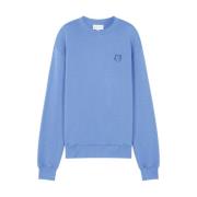 Maison Kitsuné Stilren Sweatshirt för Män Blue, Herr