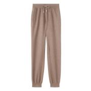 Loro Piana Beige Joggers med Unik Textur Beige, Dam