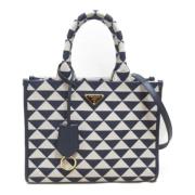 Prada Vintage Pre-owned Tyg prada-vskor Blue, Dam