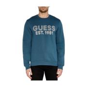 Guess Rundhalsad sweatshirt Blue, Herr