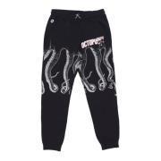 Octopus Svart Atletisk Sweatpants Lättvikts Träningsbyxor Black, Herr