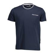 Harmont & Blaine Blå Bomull T-shirt med Kontrasterande Detaljer Blue, ...