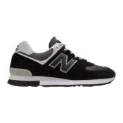 New Balance Svarta platta skor 576 stil Black, Herr