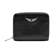 Zadig & Voltaire Mini ZV Grained Leather Plånbok Black, Dam