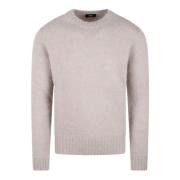 Herno Alpacka Crew Neck Sweater Fw24 White, Herr