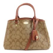 Coach Pre-owned Pre-owned Canvas handvskor Brown, Dam