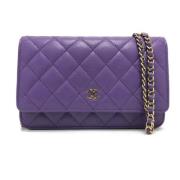 Chanel Vintage Pre-owned Laeder chanel-vskor Purple, Dam