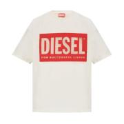 Diesel Vita T-shirts Polos för män White, Herr