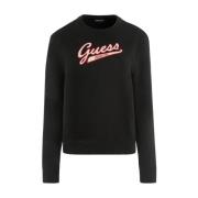 Guess Rundhalsad sweatshirt Black, Dam