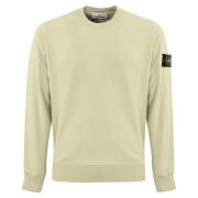 Stone Island Bomull Crewneck Sweater Logo Patch Green, Herr