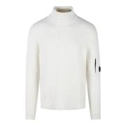 C.p. Company Ribbstickad Turtlenecktröja White, Herr