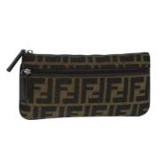 Fendi Vintage Pre-owned Canvas kuvertvskor Brown, Dam