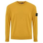 Stone Island Senap Ulltröja Långärmad Yellow, Herr